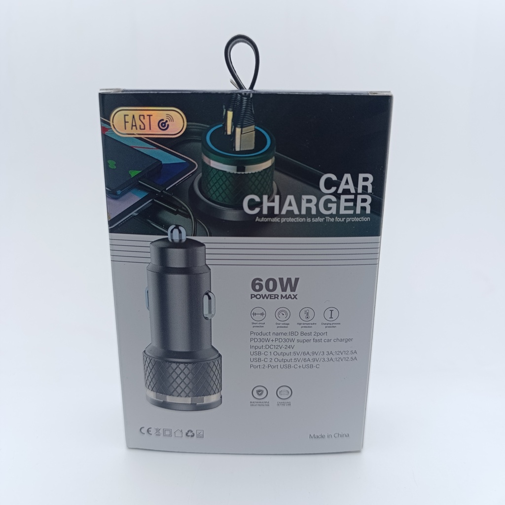 کەلە شحنی سەیارە Fast WKN-C069 USB/PD Car Charger - MUH