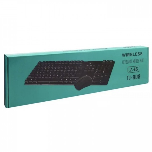 کیبۆردی بێ کێبل و ماوس TJ-808 Wireless Keyboard Mouse Suit 2.4G - SAN