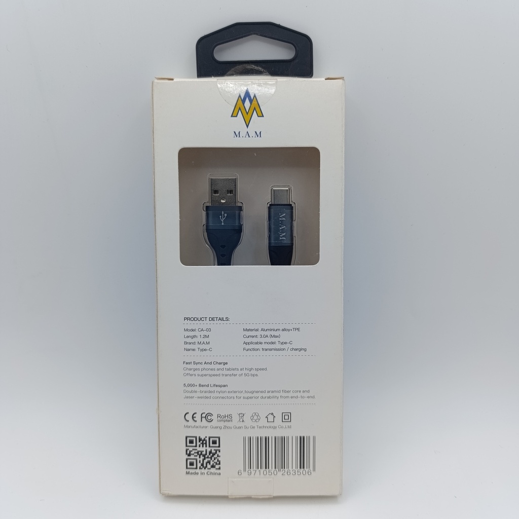 کێبل تایپ سی M.AM TYPE-C  CA-03 - SAN