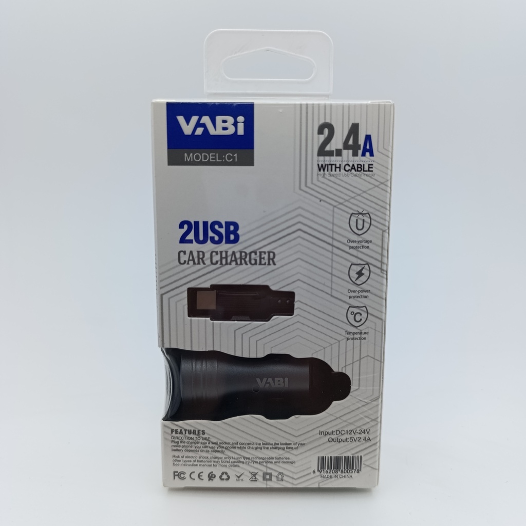 شەحنی کامل ناو سەیارە تایپ سی TYPE-C VABi C1 - HER