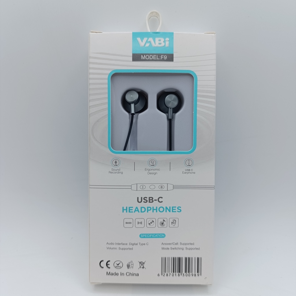 هێدفۆنی کێبل تایپ سی TYPE-C VABi F9 - HER
