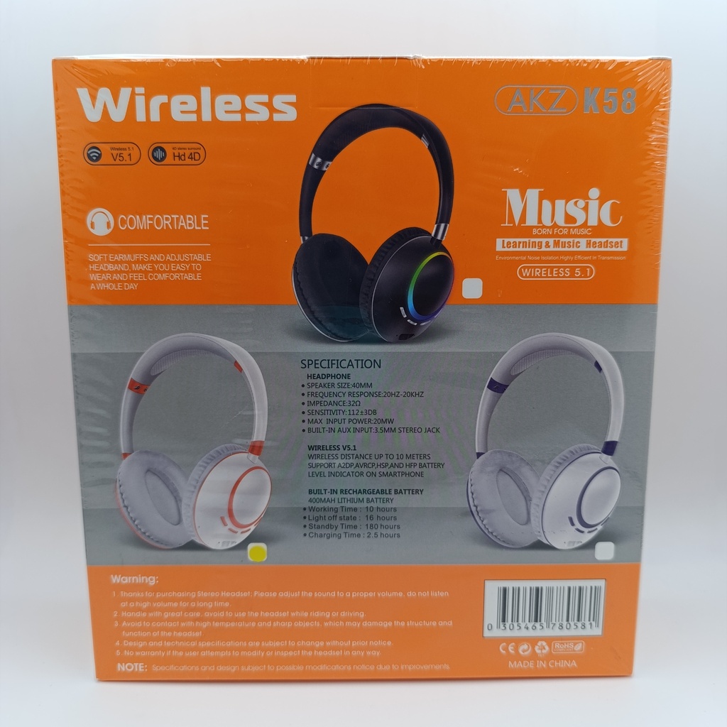 هێدسێت AKZ K58 Wireless Headset - MUH