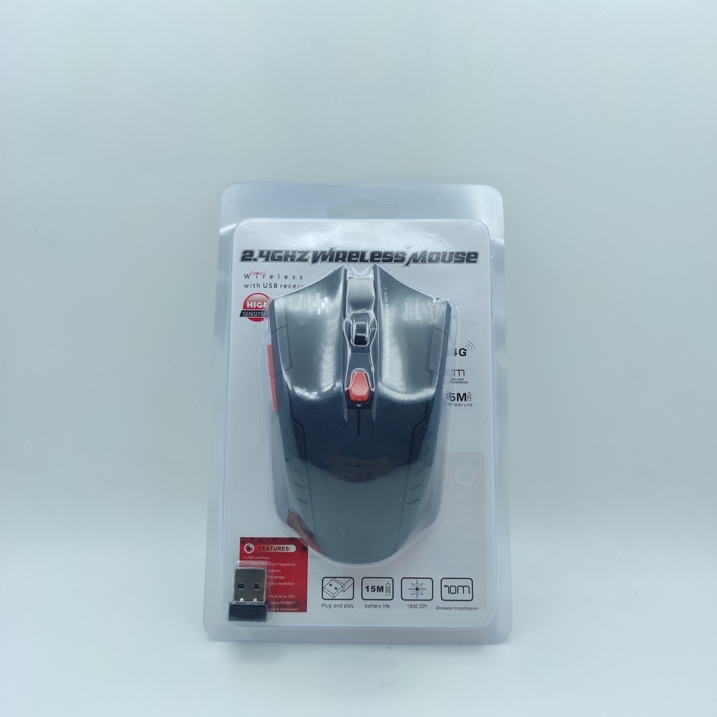 ماوسی بێ کێبل Wireless Mouse 2.4GHZ Black 