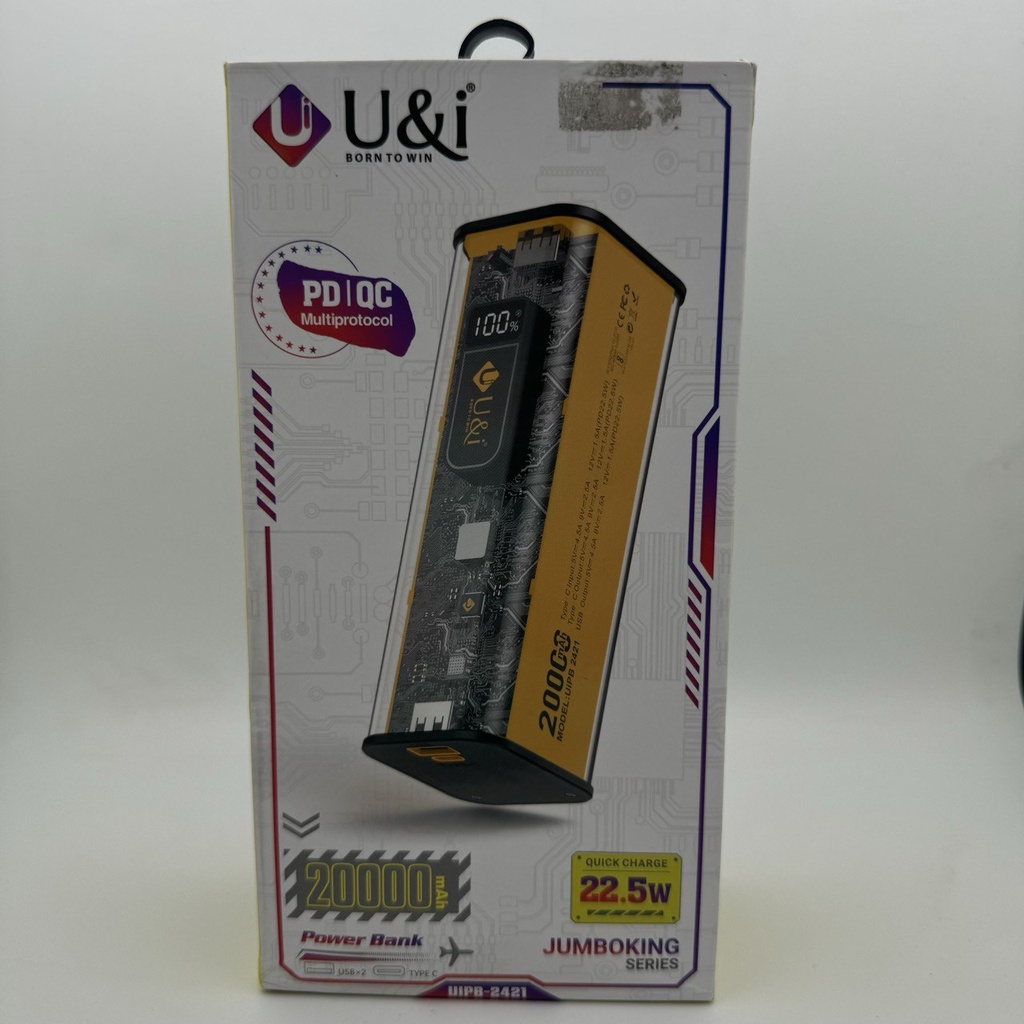 پاوەر بانک Power Bank PD|QC U&i UIPB-2421 20000mAh