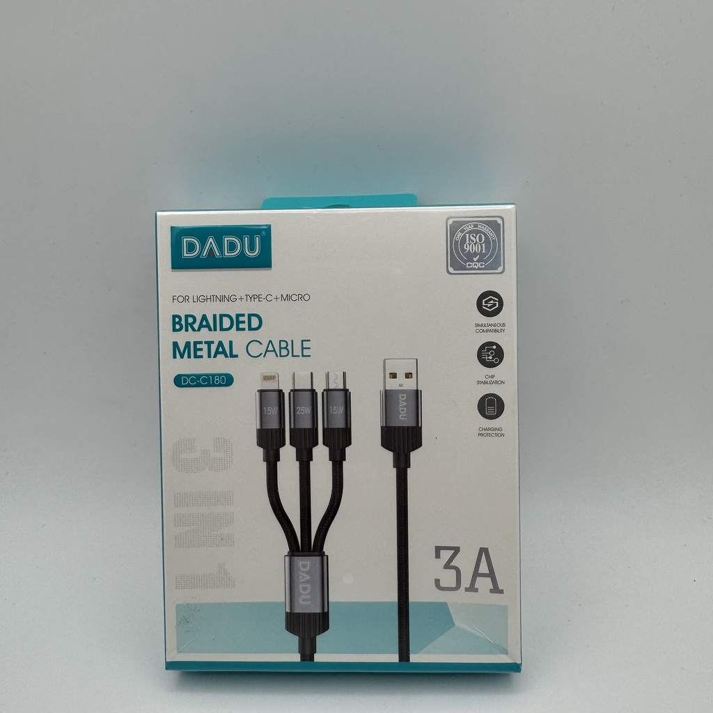 کێبلی جۆکەر DADU DC-C180 PD/Micro/Lightning Cable 