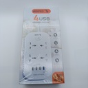 تەقسیمی شحن BIGPRO BGO-444 4xUSB 4 Power Socket 