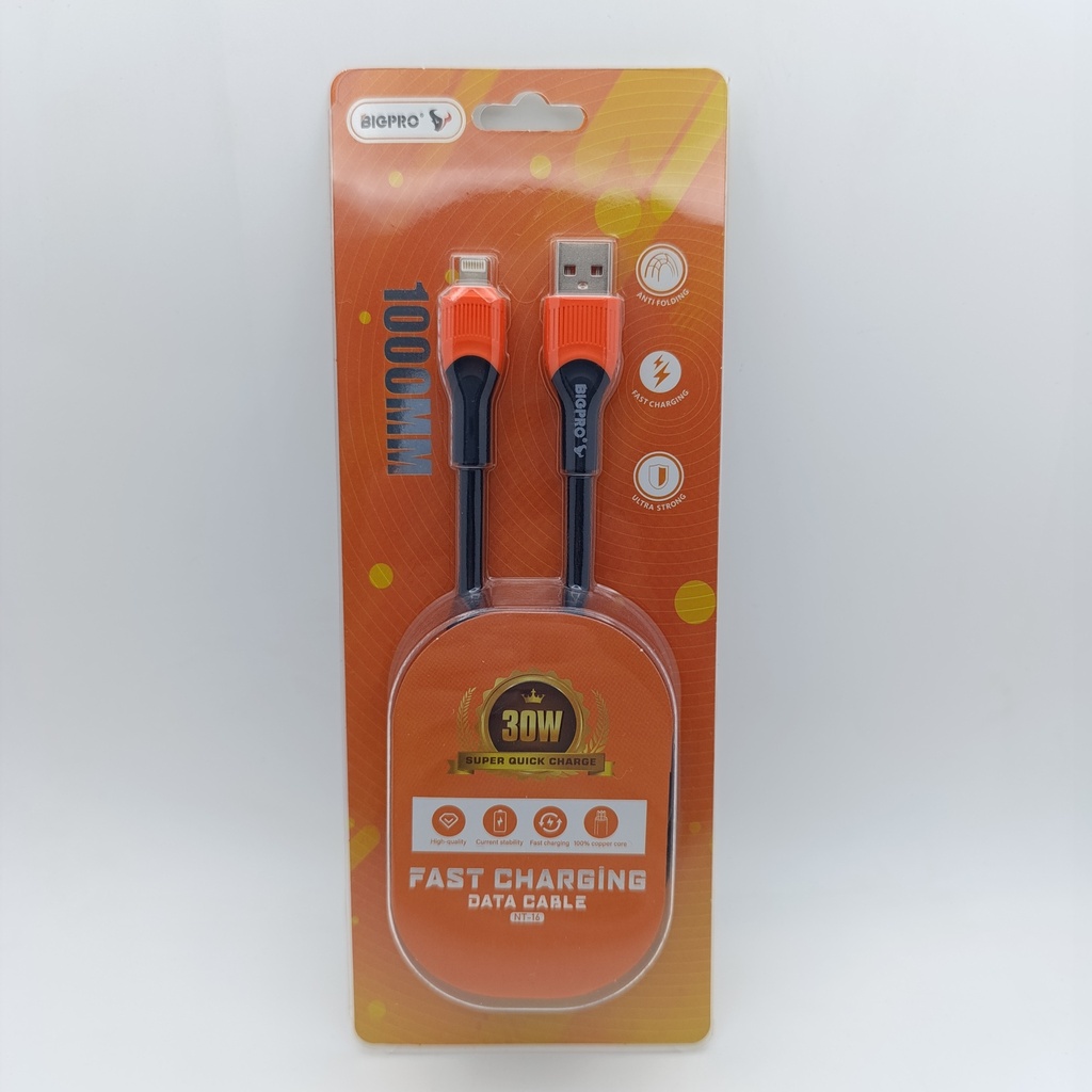 کێبل ئایفۆن BIGPRO NT-16 30W Lightning Cable (1m) 