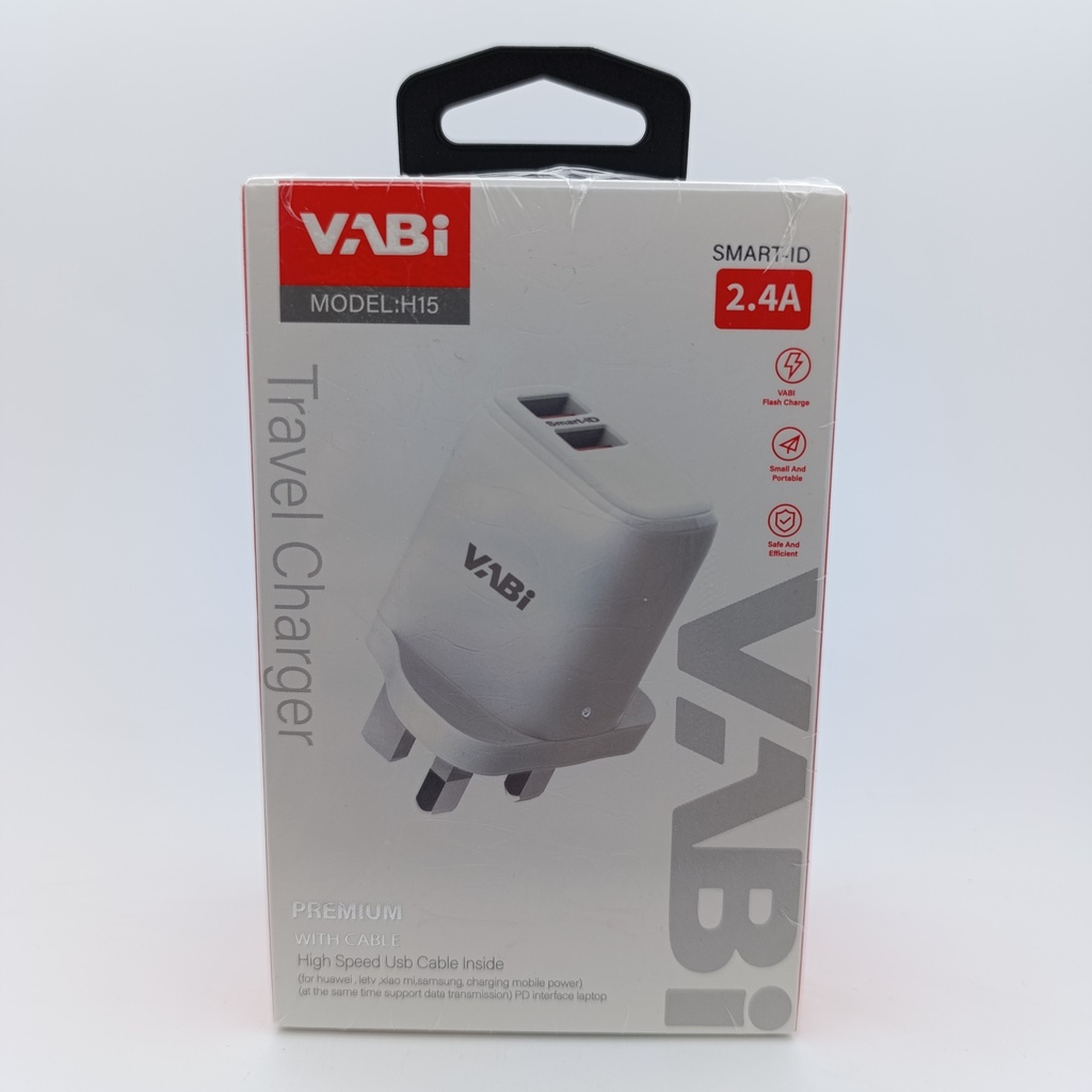 شەحنی کامل ئایفۆن VABi H15 2xUSB Lightning 12W 