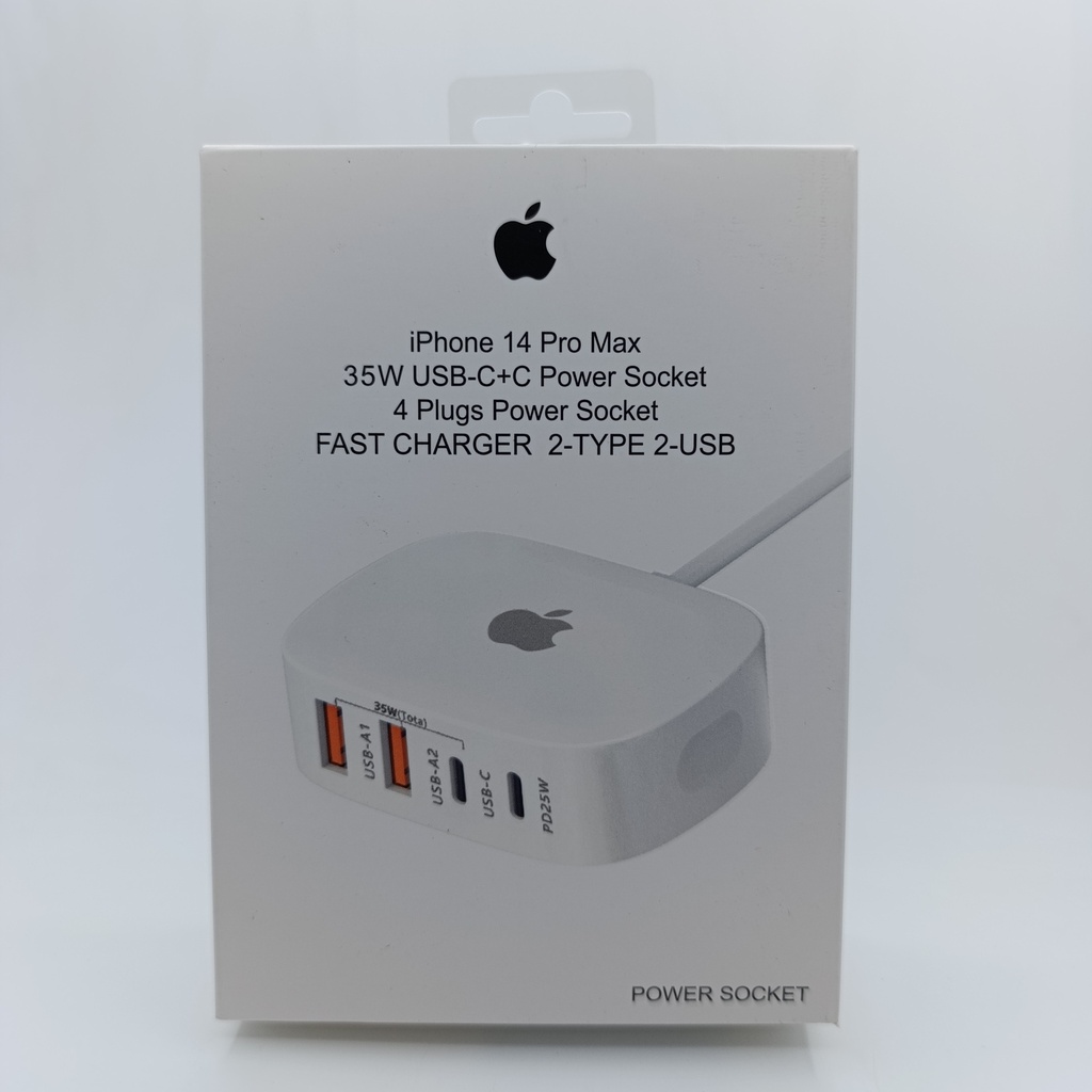 تقسیمی شحن Apple 2xUSB 2xPD IPhone 14 Pro max 35W 