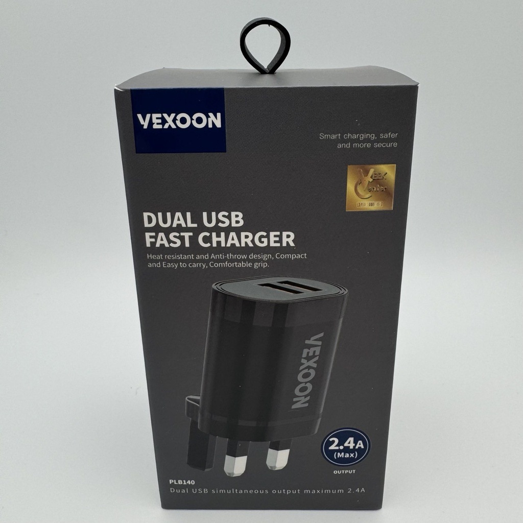 شەحنی کامل ئایفۆن USBx2 Charger Lightning VEXOON PLB140 