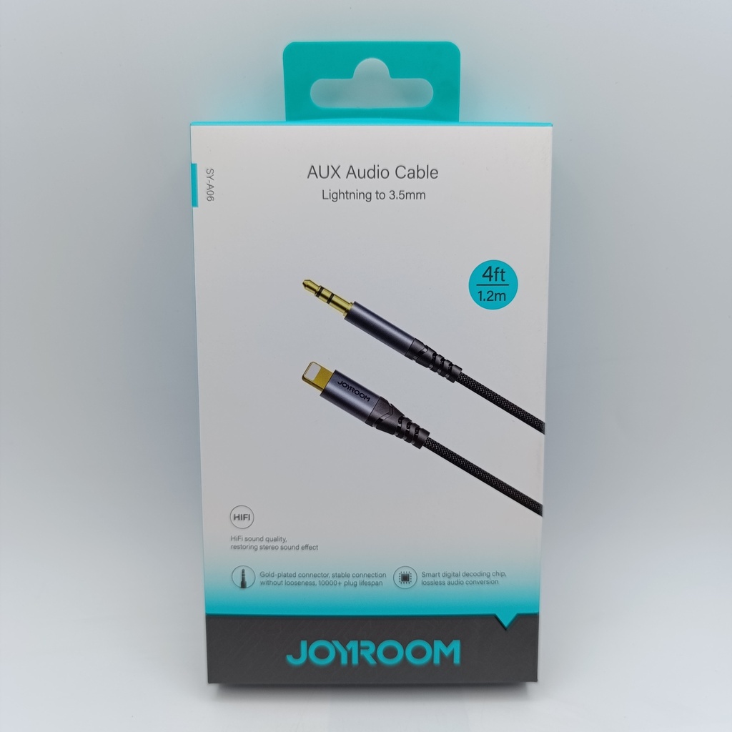 ئۆکسی ئایفۆن Lightning AUX Audio Cable (1.2m) JOYROOM SY-A06 