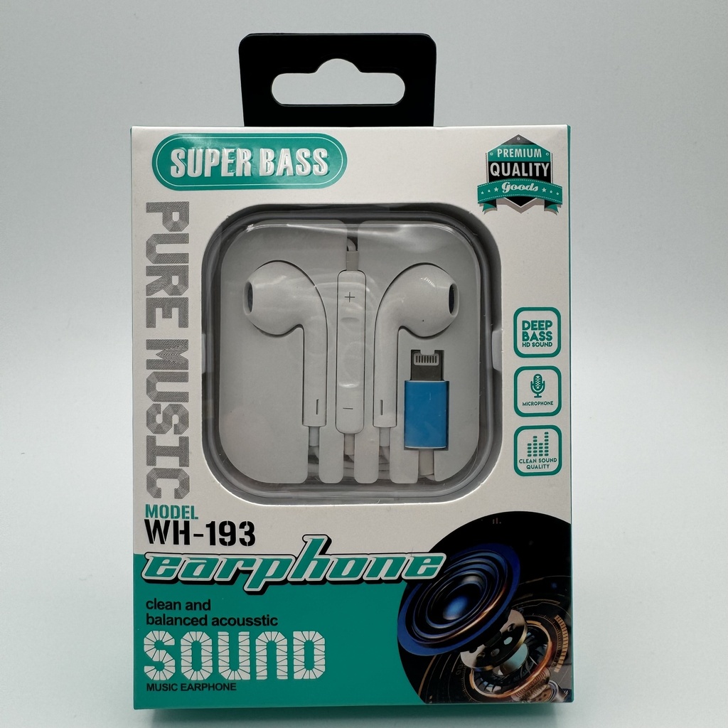 هێدفۆنی کێبل ئایفۆن WH-193 Lightning Headphone 