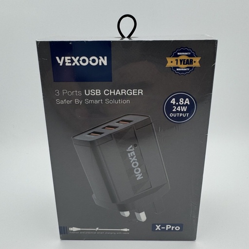 [5] شەحنی کامل USBx3 Charger Type-C VEXOON X-Pro 