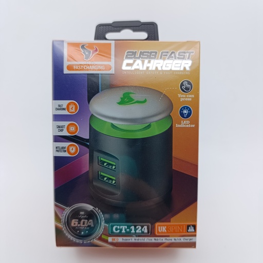 [5] شحنی کامل تایپ سی BIGPRO CT-124 2xUSB Charger 