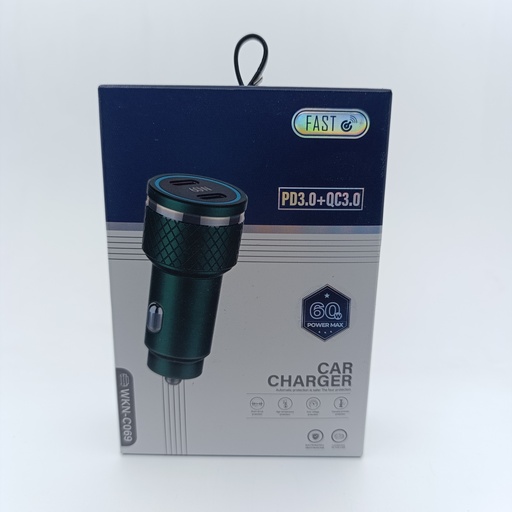 [23] کەلە شحنی سەیارە Fast WKN-C069 USB/PD Car Charger 