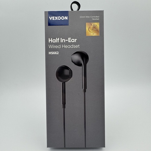 هێدفۆنی کێبل رەش Black Wired Headphone VEXOON HS662 