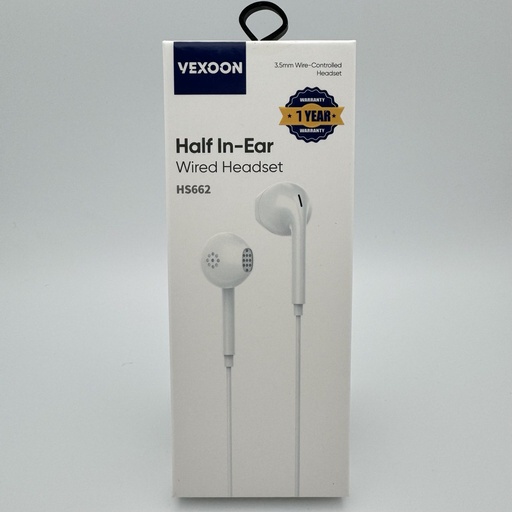 هێدفۆنی کێبل سپی White Wired Headphone VEXOON HS662 