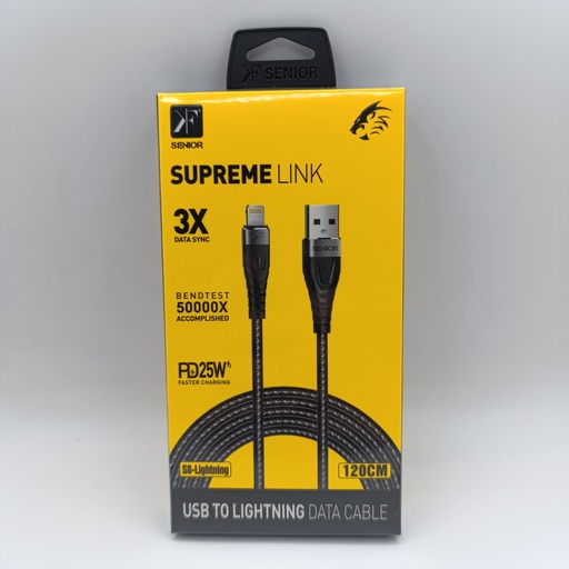 [123] کێبل ئایفۆن SENIOR S28-Lightning Cable (1.2m) 