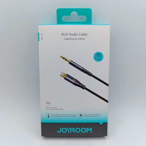 [171] ئۆکسی ئایفۆن Lightning AUX Audio Cable (1.2m) JOYROOM SY-A06 