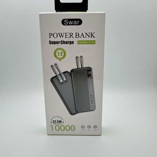 [41] پاوەربانک بە کێبل PowerBank Swar S104 10000mAh 