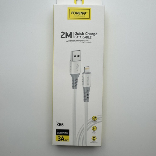 [341] کێبڵی ئایفۆن Lightning Cable (2m) FONENG X66 