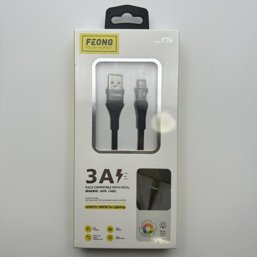 [338] کێبڵی ئایفۆن Lightning Cable (1m) FEONG F79 