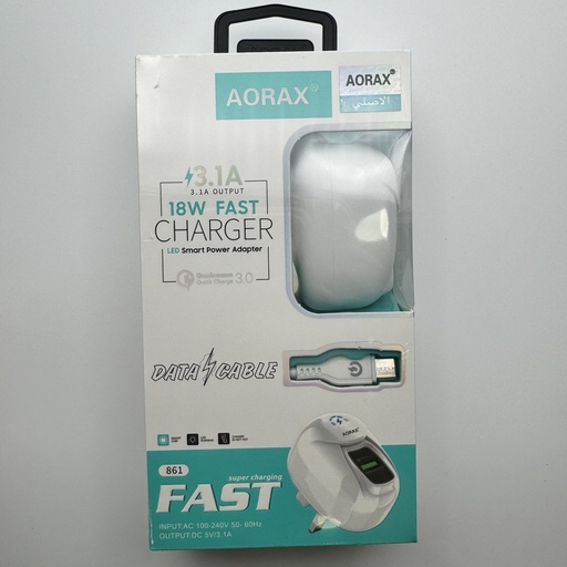 [303] شەحنی کامل گالاکسی Micro 18W Charger AORAX 861 