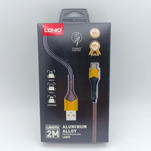 [112] کێبل ئایفۆن Lightning LDNIO LS802 (2M) 