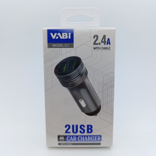 [62] شەحنی کامل ناو سەیارە تایپ سی VABi C1 PD Charger 2x USB 